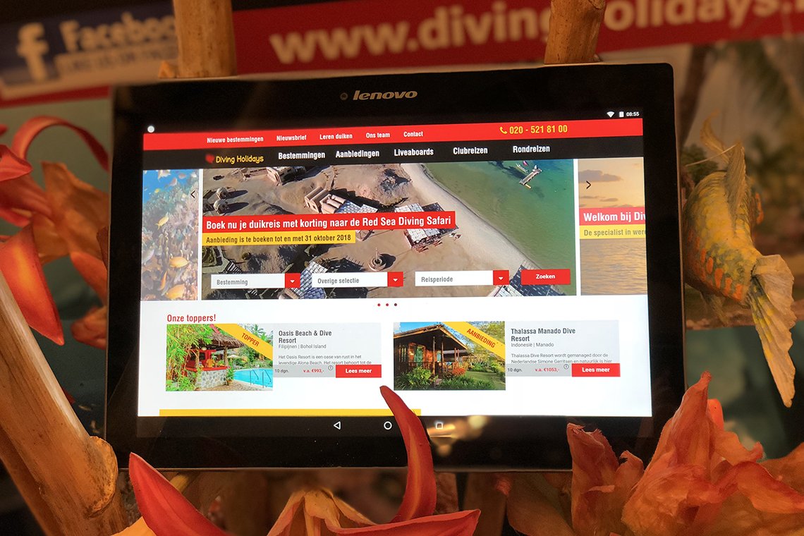 Nieuwe website Diving Holidays