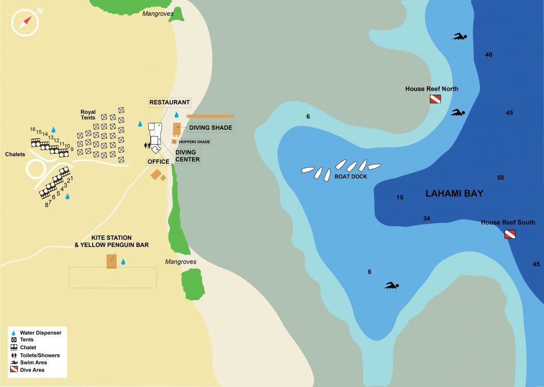 Red Sea Diving Safari - Kaart Wadi Lahami